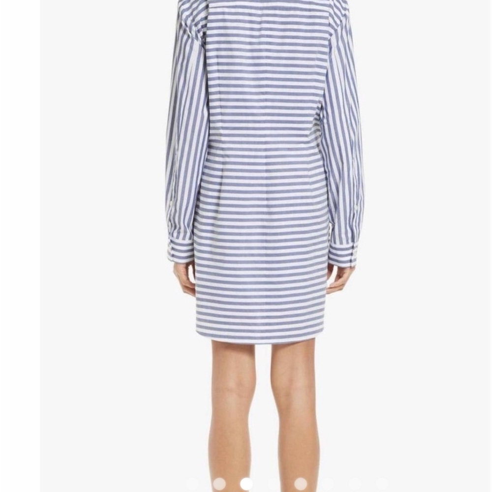 T Alexander Wang Blue/White Striped Shirt button down long sleeve shirt dress s2 - Picture 10 of 11